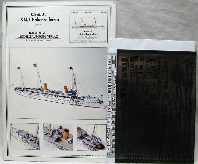 HMV 1/250 SMJ Hohenzollern (II) 1893 with PE Detail Set - The Kaiser's Yacht plastic model kit